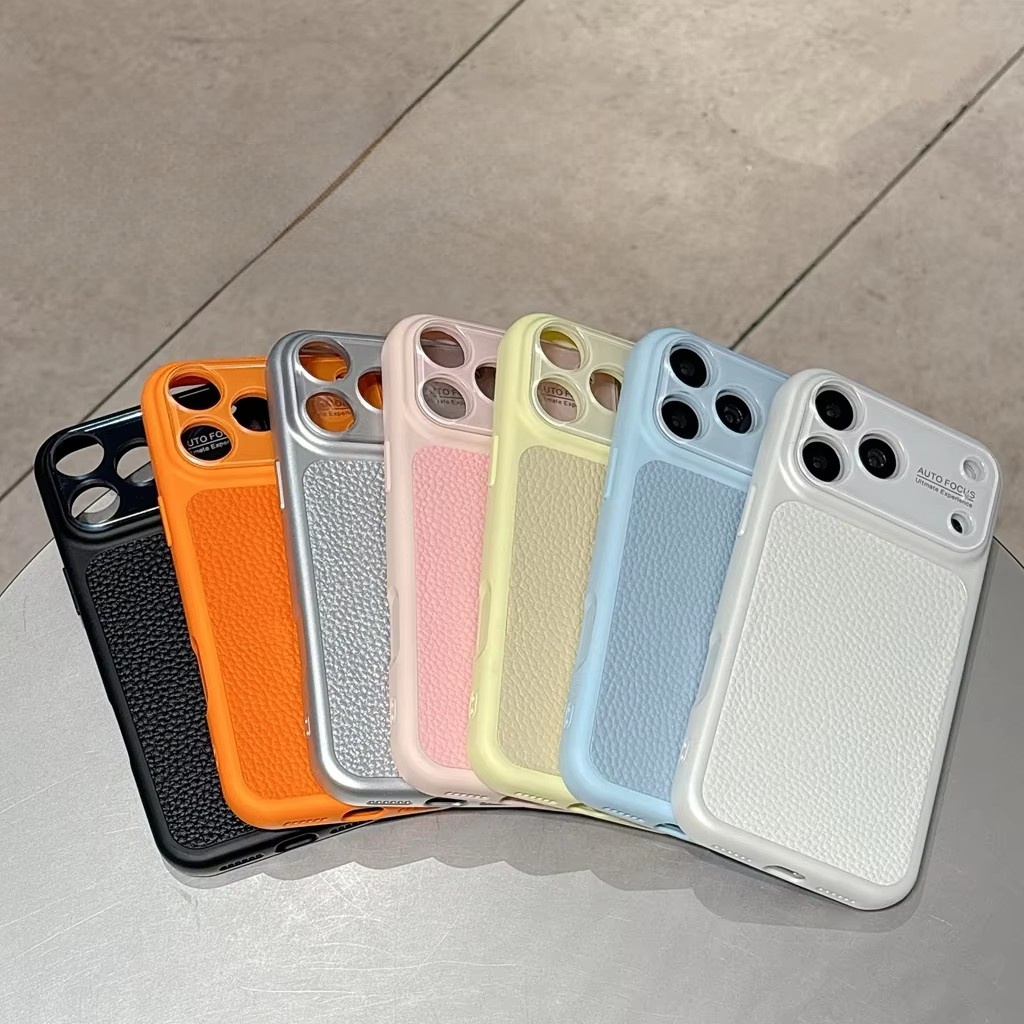 Camera Lens Protector - Luxury Lychee Grain Leather Texture Camera