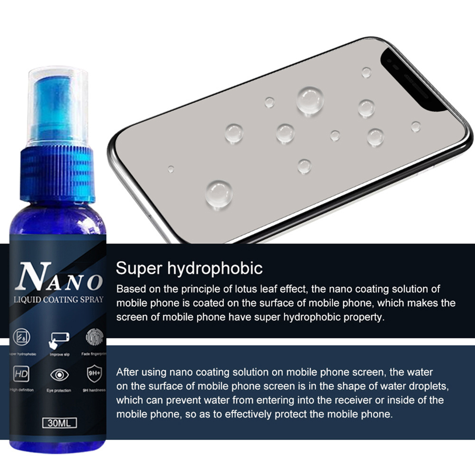 Nano  Screen Protector Fade Fi - Oleophobic Coating Spray avaliação e preço