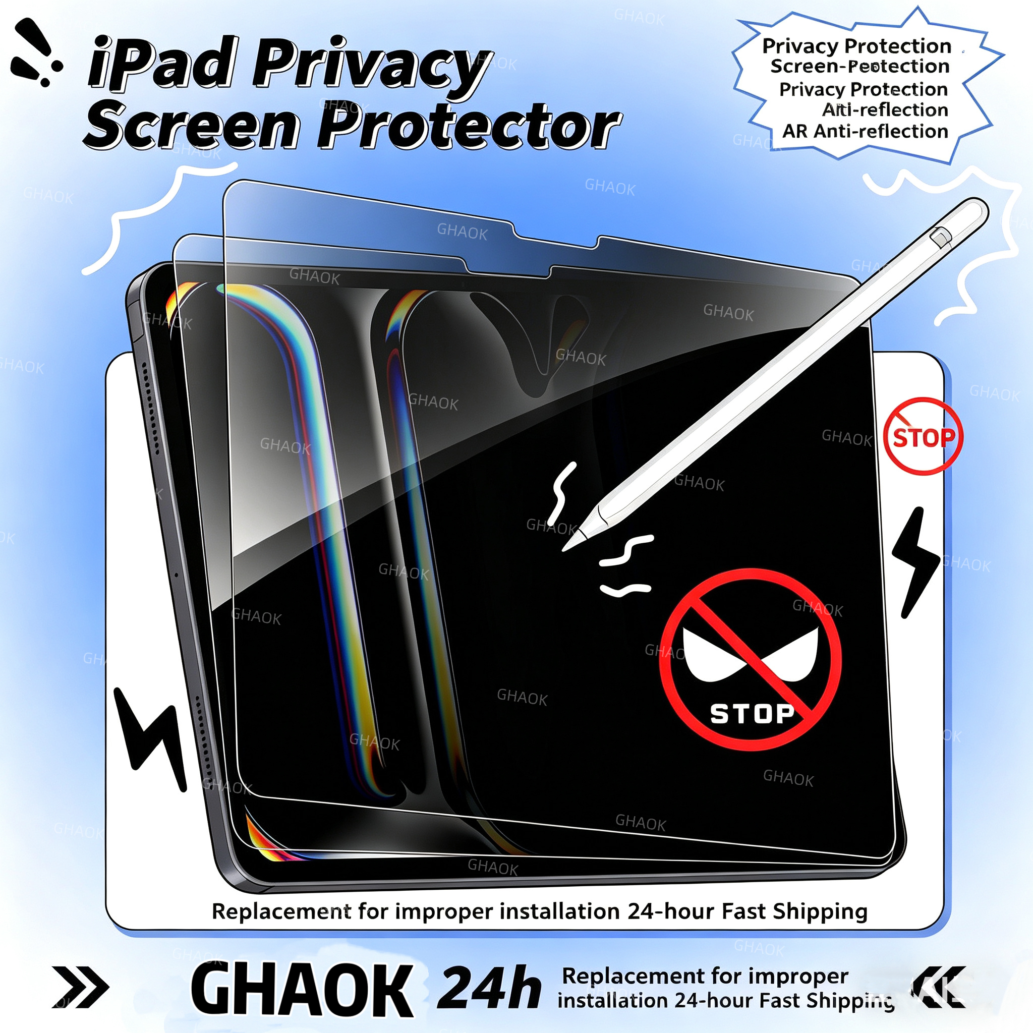 2 Way Privacy Anti-Spy Screen  - Anti Blue Light Film avaliação e preço