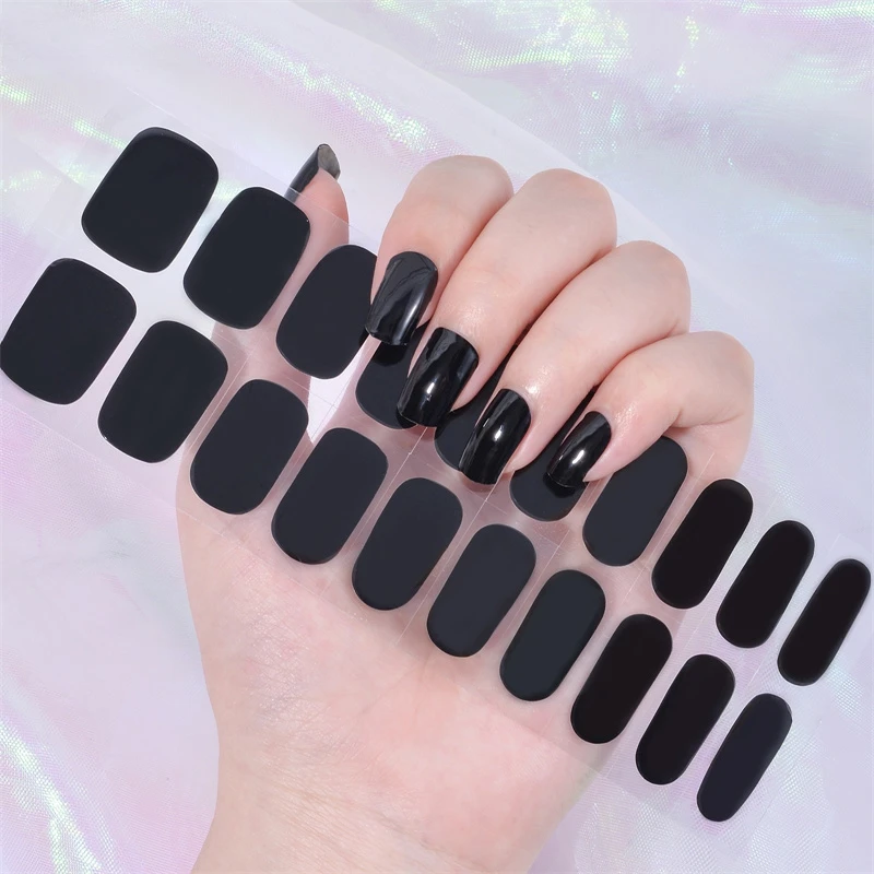 16/18/20Tips Gel Nail Stcikers - Full Cover Adhesive avaliação e preço