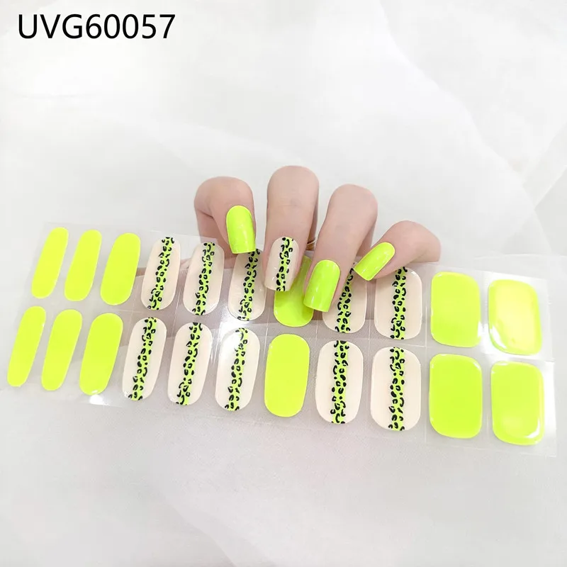 16/18/20Tips Gel Nail Stcikers - Full Cover Adhesive avaliação e preço
