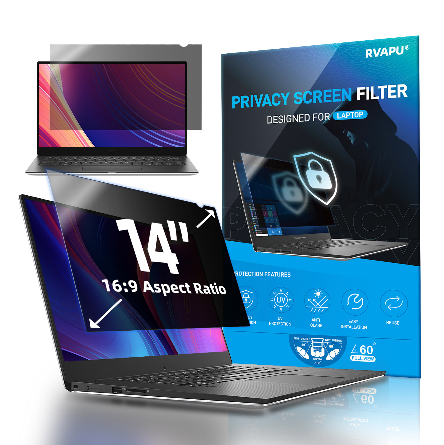 For Laptop 14 inch Privacy Ant - Anti Blue Light Film avaliação e preço