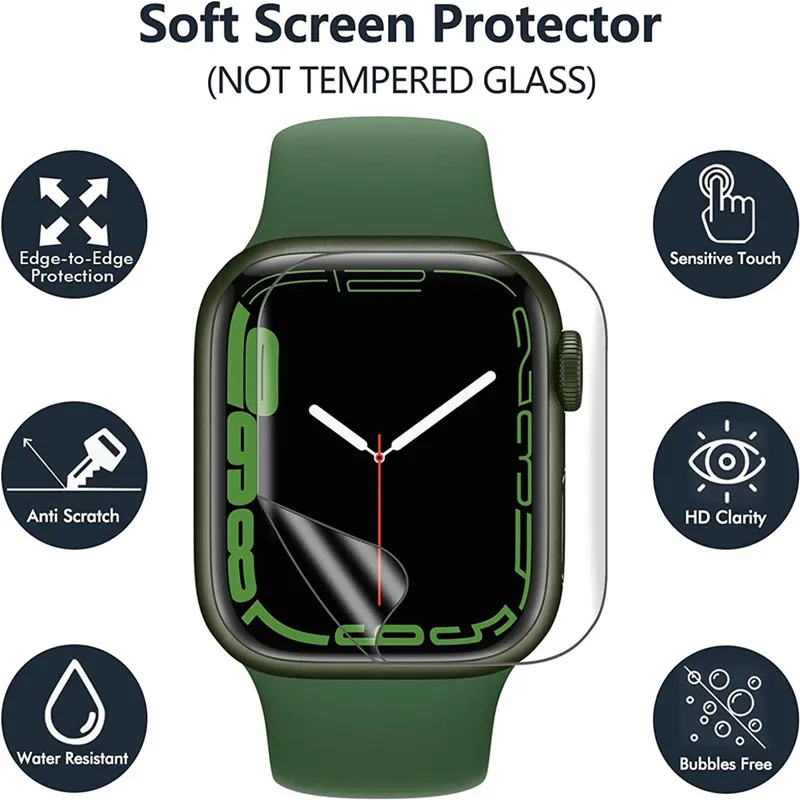 3PCS Hydrogel Film for Apple W - Smartwatch Screen Film avaliação e preço